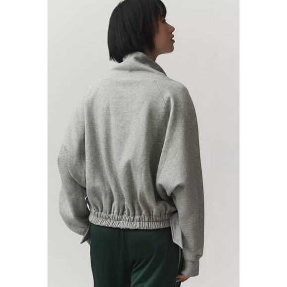 Anthropologie Dolman Sleeve Sweatshirt 2XS Gray Daily Practice Funnel Neck - Picture 8 of 15
